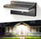 Solarlampen für Außen mit Bewegungsmelder, 4400mAh, IP65 Wasserdicht, Superhell Wandleuchte 1500LM Kaltweiß 6500K, 4 Betriebsmodi für Garten, Garage, Vordach, Terrasse und Hof
