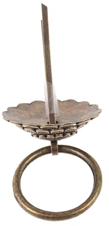 KONTONTY Antique Solid Copper Security Door Handle Retro Style for Front Doors Vintage Chinese-Style Design Mounting Hardware