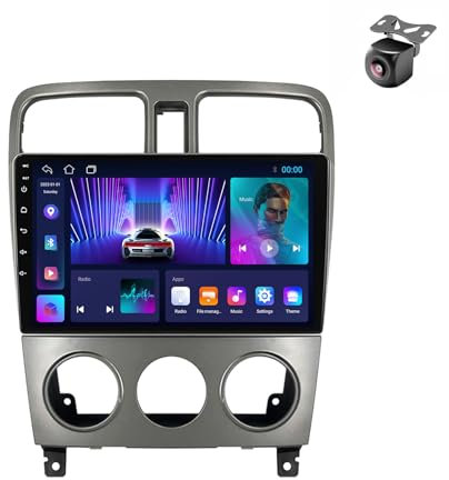 Android 14 Autoradio für Subaru Forester SG 2002 2003 2004-2008 GPS Navigation 9 Zoll Kapazitiver Touchscreen Auto Stereo Mit Multimedia-Player Car Radio Carplay Android Auto (M100CP 4core 1+32G)