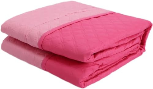 Generico Copriletto Trapuntato Doubleface Trapuntino Mezza Stagione, Coperta Bicolore in Microfibra, Made in Italy Singolo-Un posto e mezzo-Matrimoniale (Fucsia/Rosa, Matrimoniale)