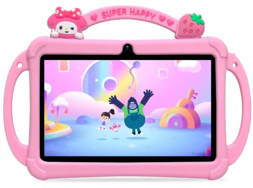 PRITOM 7 Inch Kids Tablets with Kids Software for School Education (Pink) | PRITOM 7 Inch Kids Tablets,Perfect Size for Toddler Tablet, WiFi, Dual Camera, Education, Games