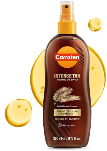 Carroten Intense Tanning Oil Spray, 6.7 oz + Wipe