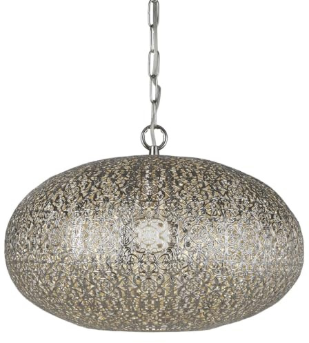 Pendelleuchte Mosaikdesign LED Marokko Ø39cm Lampenschirm Nickel Lampe