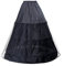 TUKA Reifrock 3 Ring verstellbar, Underskirt Unterrock, Krinoline Petticoat Gr. Large passt Gr. 42 bis Übergröße, Schwarz, TKB0005-Black-X
