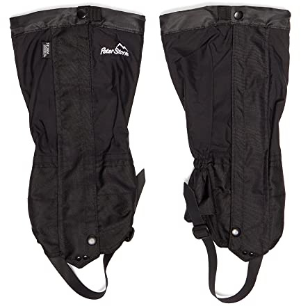 Peter Storm Trek Waterproof Walking Gaiters, Black, S/M