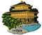 Golden Pavilion Japan 3D Fridge Magnet,Travel Sticker Souvenir Home & Kitchen Decoration