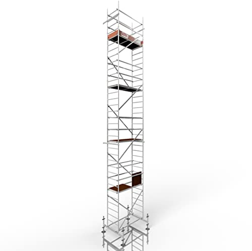 ALTEC Rollfix 1.0 1000 | 10m AH | hvst. Fußplatten | Standardtraverse | Made in Germany | TÜV | belastbar 200kg/m² | Alu | Norm - DIN EN 1004-1 | Baugerüst | Fahrgerüst