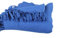 GMMH Fleckerlteppich Baumwolle Handweb Teppich Flickenteppich Fleckerl Handwebteppich (150 x 210 cm, Blau)