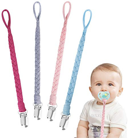 Ciuccio Clip Baby Catena per Ciuccio in Cotone per Bambini Infantile Triangolo Baby Sciarpa Sucker 4 Pezzi #6