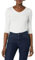 Amazon Essentials Women's Regular-Fit 3/4 Sleeve V-Neck T-Shirt (Available in Plus Size), White, M