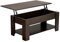 Yaheetech Tavolino da Caffè sollevabile Tavolo Moderno Elevabile da Salotto Divano Caffè con Ripiano Inferiore 98 x 50 x 42-56 cm Marrone