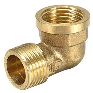 sourcing map Brass Pipe Fitting 90 Degree Street Elbow G1/2'' Male X G1/2'' Female