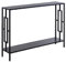HOMCOM Industrial Console Table with Storage Shelf, Narrow Hallway Dressing Desk with Metal Frame for Living Room, Bedroom, Grey and Black