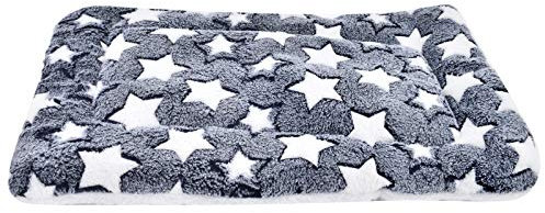 Vejaoo Dog Bed Mattress Multipurpose Machine Washable Puppy Mat Cushions for Small/Medium/Large Dogs and Cat Cages XZ006 (61 * 41 CM, Blue Background & White Stars)