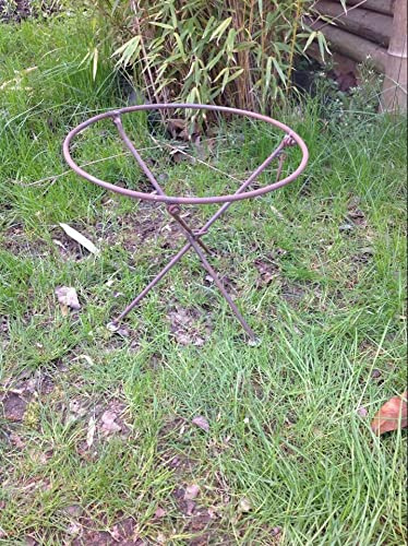 Rost Garten Ständer Fuer Feuerschale Pflanzschale, Gartendeko Metall Rost Zusammenklappbar (030866:B35H30cm)