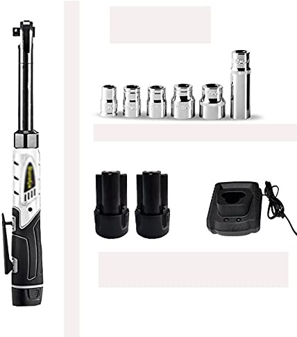 Wrench Electric Ratchet Wrench Truss Rechargeable 90-degree Right-angled Tool for Long-neck Narrow Spaces Large Torque and Fast Lithium Battery Charging Wrench Adjustable