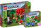 Lego Minecraft 21179 - La maison champignon + l'embuscade du Creeper 21177 - Kit de construction pour enfants à partir de 8 ans