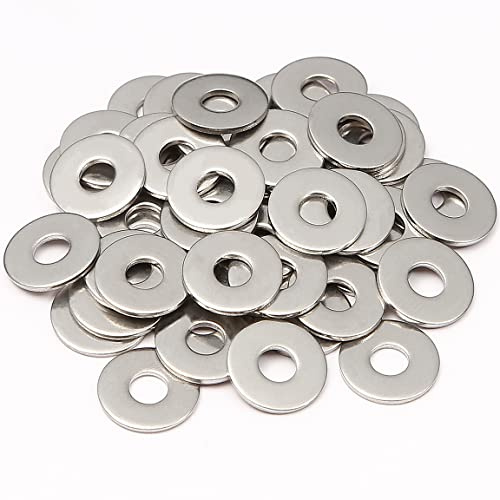 AMLOOPH M4 Washers, M4 x 12mm A2 Stainless Steel Flat Penny Washers 20Pack | Metal Flat Washers Thickness 1mm, Large OD Plain Wide Metal Round Flat Spacer Repair Washer for Screws Bolts