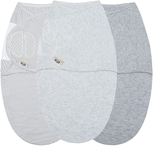 BlueSnail Baby Pucksack | Pucktuch für Neugeborene | Swaddle für Babys von 0-3 Monaten | Weiche und gemütliche Babydecke | Perfekt zum Pucken | Für werdende Mütter (Grau)