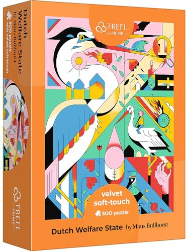 Trefl 37420 500 Elemente, einzigartige Grafik, Poster im Set, dickster Karton, Bio, für Erwachsene und Kinder ab 10 Jahren Puzzle, Niederländischer Wohlfahrtsstaat