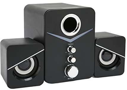 Laptop Speaker 2.1 Channel D-221 DC 5V Speaker for Weddings and Events (Black)