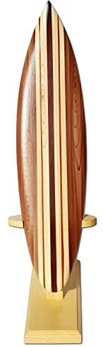 Seestern Sportswear Planche de surf décorative en bois - 30 cm de long - Design aérographe - Surf - Surf - Surf - FBA 1864