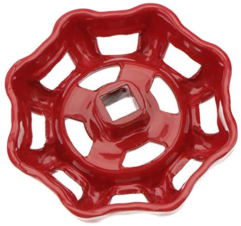 Angoily Ventil Oberteil Ventilgriff Absperrventil Griff Wasserhahnschlauch Runder Radgriff Ventilersatzradgriff Gusseisen-Räumradgriff 7X7mm Ventiloberteil Ventil Metall Griff Wasserrohr Ventil