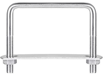 sourcing map U Bügel 1 Stück U-Bolzen M8 x 80mm x 70mm Quadratische Bügelschraube 304 Edelstahl U-Bolts mit Mutter Platte Bügelschelle Zaunbefestigung für Dachbox Auto Rohr Abschleppen