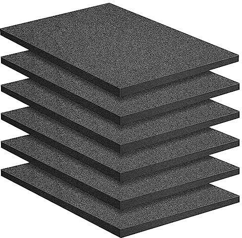 6 Pcs Polyethylene Foam Sheets- 16x12x1 Inch Tool Box Polyethylene Foam Pads- Cuttable Foam Inserts for Cases Toolbox Camera Storage and Crafts