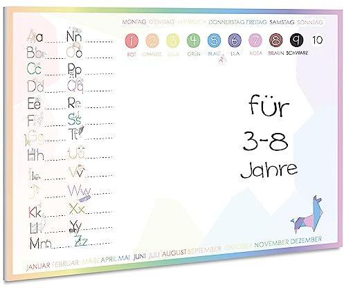 byNia® Schreibtischunterlage Kinder Papier - A3 Malunterlage für Kinder, Schreibtischunterlage Mädchen & Jungen. Lern Schreibtisch Unterlage für Kinder. Schreibtischunterlage Papier Kinder