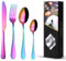 16-Piece Rainbow Stainless Steel Flatware Set, LAVISHLY Mirror Polished Cutlery for 4 People, Durable & Dishwasher Safe Tableware