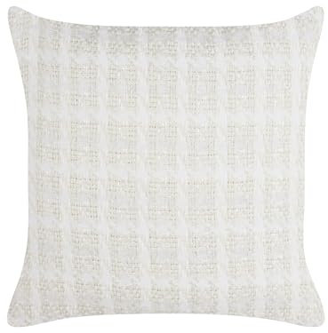 Beliani Dekokissen beige/weiß Kariertes Muster 45 x 45 cm quadratisch modern Douris