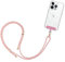 GRIFEMA GH02B Mobile Phone Lanyard - Adjustable Pink Phone Strap Crossbody with Patch - Compatible with Most Smartphones - 0.75M
