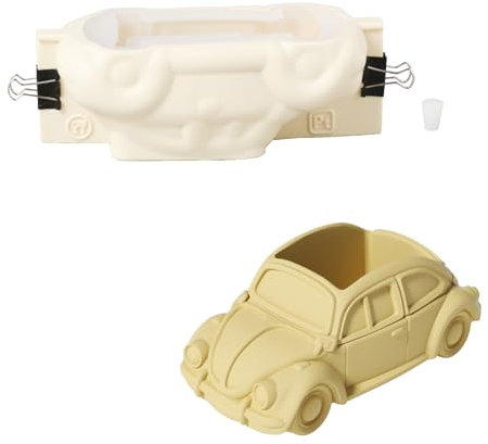 BOOWAN NICOLE Moule en silicone classique rétro pour plantes succulentes avec trou de drainage, moule en silicone pour jesmonite, béton, ciment fait à la main, décorations d'intérieur