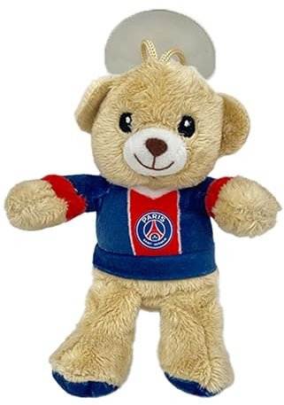Paris Saint-Germain Plüschbär im Trikot PSG mit Saugnapf – 15 cm – offizielle Kollektion