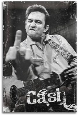 KGKAWERT Johnny Cash Poster für Schlafzimmer, Wohnzimmer, Wanddekoration, Poster, Ästhetik, Art-Deco, 60 x 90 cm, ungerahmt