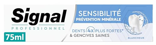 SIGNAL Professionnel Dentifrice Sensibilité Prévention Blancheur 75ml | Blancheur,Protège,Soulage Rapidement,3 Minéraux Actifs pour Protéger Contre la Sensibilité Dentaire,Restaurer Email