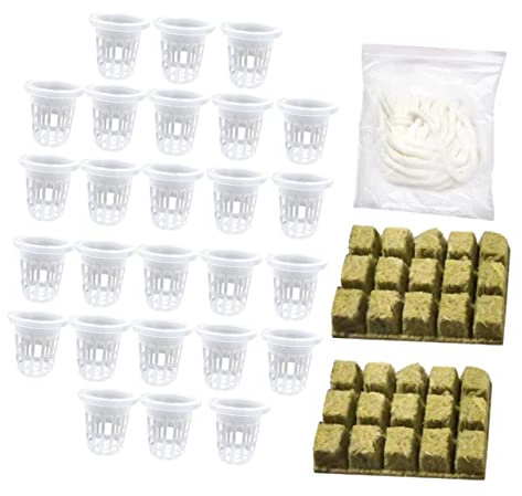 OFFSCH Würfel Plugs Für Hydroponischen Anbau Soilless Substrat Plugs Mit Tassen Und Baumwollseil Würfel Grow Für Innen-gemüse Und Blumen