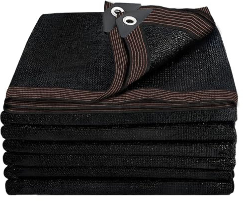 Schattierungsnetz - 3X3m Schattiernetz mit ösen Schattennetz für Gewächshaus 70%-90% UV-Schutz Schwarz Sonnenschutz Netz für Garten Pflanze Hühnerstall Hof