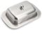 Zeroupshop Beurrier isotherme en acier inoxydable avec couvercle, base en acier inoxydable, pour le rangement de la cuisine (couvercle en métal)