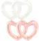 Sonarun Lot de 4 bouées de natation gonflables en forme de cœur pour adultes - 120 x 100 cm (or rose, blanc)