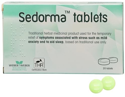 Natural Calming Tablets for Adults - 5-in-1 Herbal Stress & Anxiety Relief with Lavender, Valerian Root & Passion Flower | Gentle Support Supplement for Rest & Relaxation | Sedorma (20)