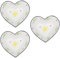 Amosfun 3 Pz ciotola a forma di cuore cestino torta ciotola da frutta spuntino fodera per cupcake dessert ciotola colazione scodella colazione ciotola di cibo creativo ciotola in ceramica