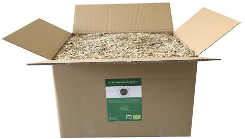 MISCANTHUS WIEDEMANN - 120 Liter Ballen Bio Miscanthus Gartenmluch. Umweltfreundlicher Mulch für Gartenbeete und Gartengestaltung. Alternative zu Rindenmulch und Hackschnitzel