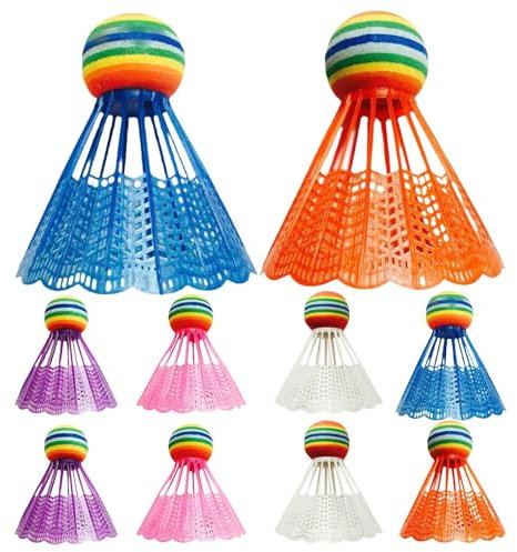 Qutalmi Nylon Rainbow Badminton, farbenfrohe Badminton -Bälle Nylon Buntes
