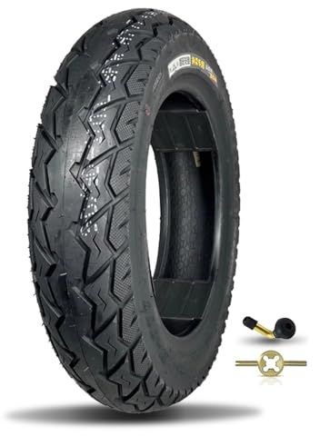 90/90-12 Schlauchloser Rollerreifen, 12 Zoll Felge, 90/90/12 Schlauchloser Verschleißfester Reifen mit rutschhemmendem Straßenprofil, stichfest, 300 kPa, 59 J, Profil mit hohem Grip