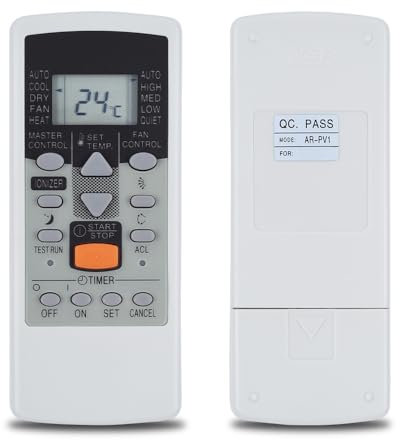 CLVIZCXOM AR-PV1 Air Conditioner Remote Control Replacement for Fujitsu AR-JE4 AR-JE5 AR-JE6 AR-PV1