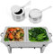 Mqwdxzfes Serbatoio termico pieghevole a 2 scomparti, in acciaio inox da 7,5 l, con 2 bruciatori, grande capacità Chafing Dish, per banchetti in acciaio inox, per catering, buffet, feste
