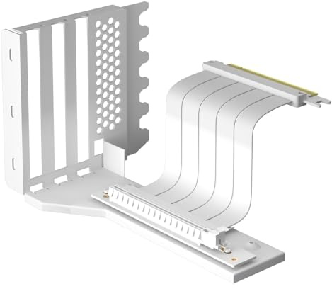 GLOTRENDS 2-Slot GPU Halterung mit 180mm PCIe 4.0 Riser Kabel für GPU Vertikalmontage, Kompatibel mit RTX 40/30 Serie und Radeon RX7000/RX6000 Serie, PC Gehäuse mit offenem PCI 7/8-Slot Design