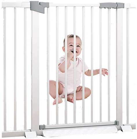 Porte Blanche Intérieure, Porte D'Escalier, Porte de Sécurité Peut Prolonger/High78Cm/63-70Cm